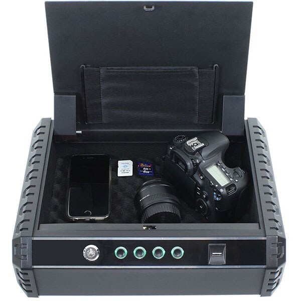 Caseta pistol ROTTNER Gunmaster XL, Incuietoare biometrica, 370 x 100 x 275 mm, negru