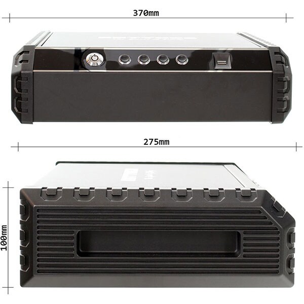 Caseta pistol ROTTNER Gunmaster XL, Incuietoare biometrica, 370 x 100 x 275 mm, negru