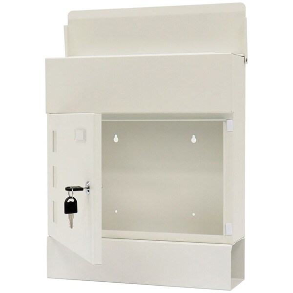 Cutie postala ROTTNER Globe, inchidere cheie, 361 x 425 x 110mm, alb