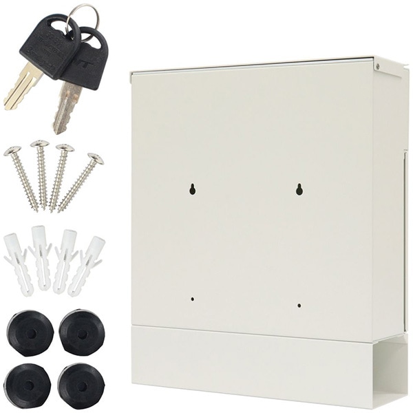 Cutie postala ROTTNER Globe, inchidere cheie, 361 x 425 x 110mm, alb