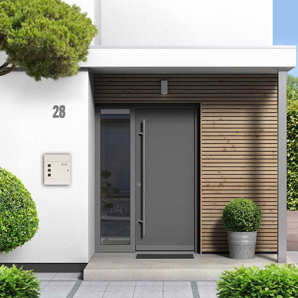 Cutie postala ROTTNER Globe, inchidere cheie, 361 x 425 x 110mm, alb