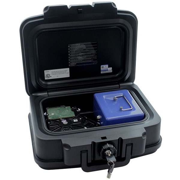 Caseta antifoc ROTTNER Fire Data Box 1, inchidere cheie, 382 x 165 x 324mm, negru