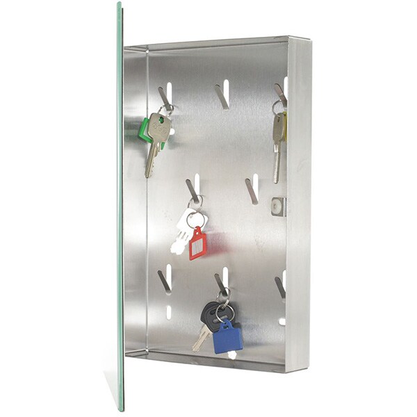 Caseta chei Rottner Key Glass, inchidere magnetica, 195 x 295 x 35mm, alb