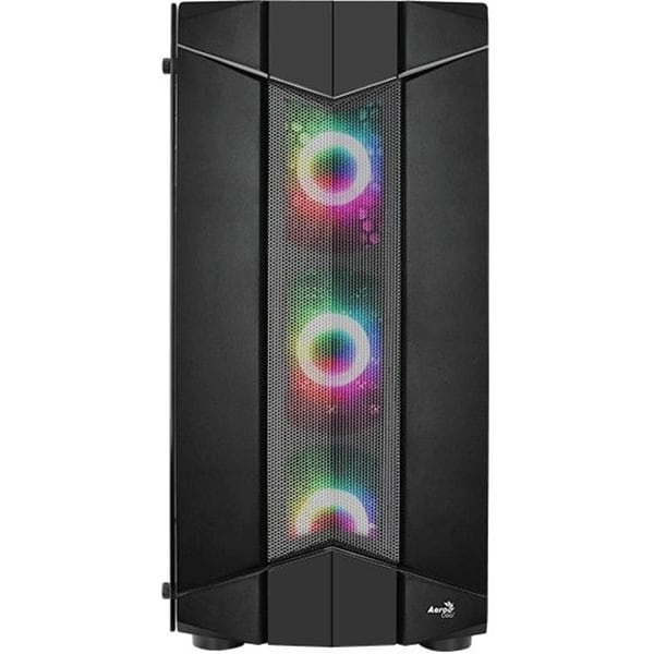Carcasa PC AEROCOOL Sentinel, USB 3.0, fara sursa, iluminare ARGB, negru