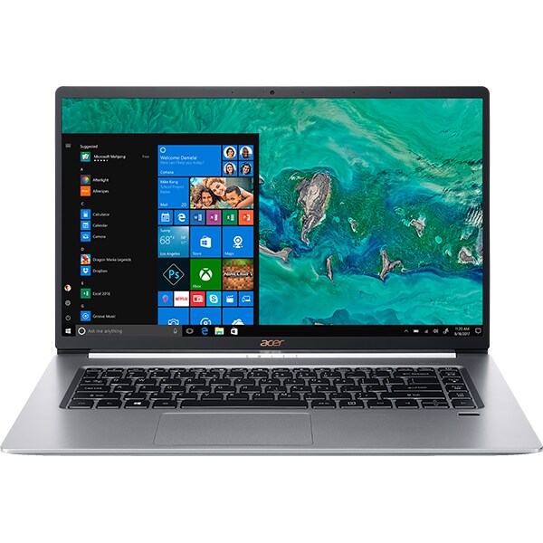 Laptop ACER Aspire Swift 5 SF515-51T-59MN, Intel Core i5-8265U pana la 3.9GHz, 15.6" Full HD Touch, 8GB, SSD 512GB, Intel UHD Graphics 620, Windows 10 Home, argintiu