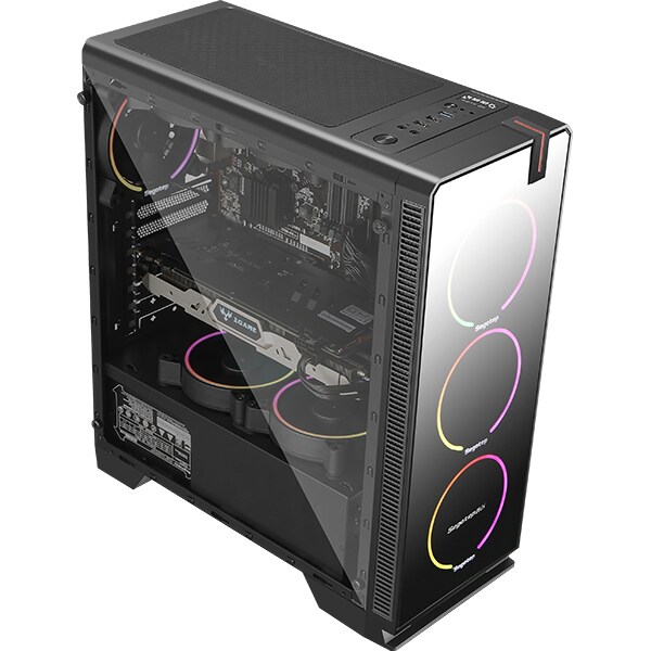 Carcasa PC SEGOTEP Halo 7 Plus SG-H7P, USB 3.0, negru