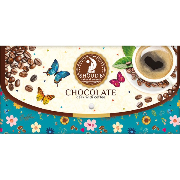 Ciocolata neagra cu cafea SHOUDE Clutch, 70g, 3 bucati