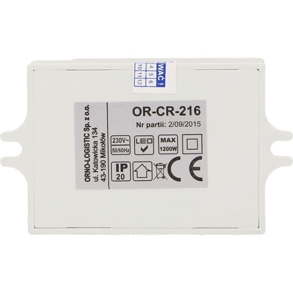 Senzor de miscare ORNO OR-CR-216, IP20, alb
