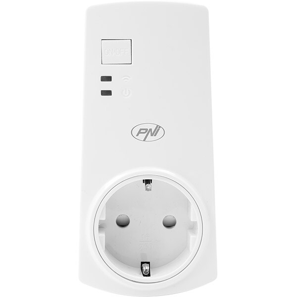 Priza inteligenta PNI SM1500, Wi-Fi, 2400W, alb