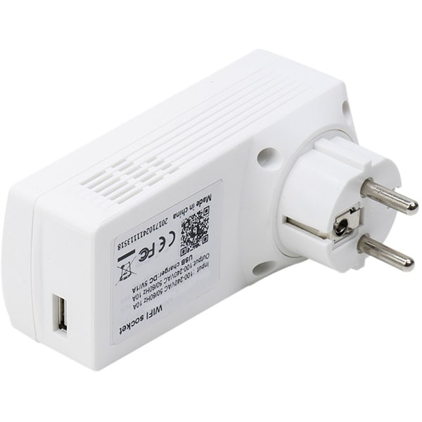 Priza inteligenta PNI SM1500, Wi-Fi, 2400W, alb