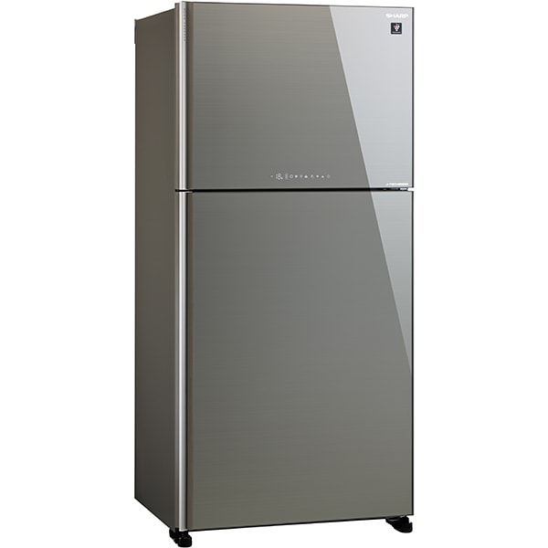 Frigider cu doua usi SHARP SJ-XG740GSL, Hybrid Cooling, 600 l, H 187 cm, Clasa A++, argintiu