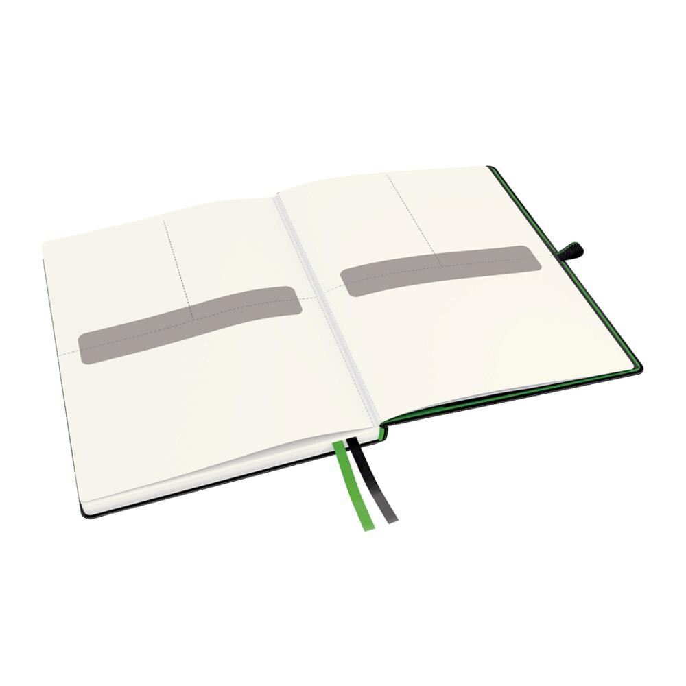Caiet de birou LEITZ, matematica, A5, 80 file, legatura lipita, negru