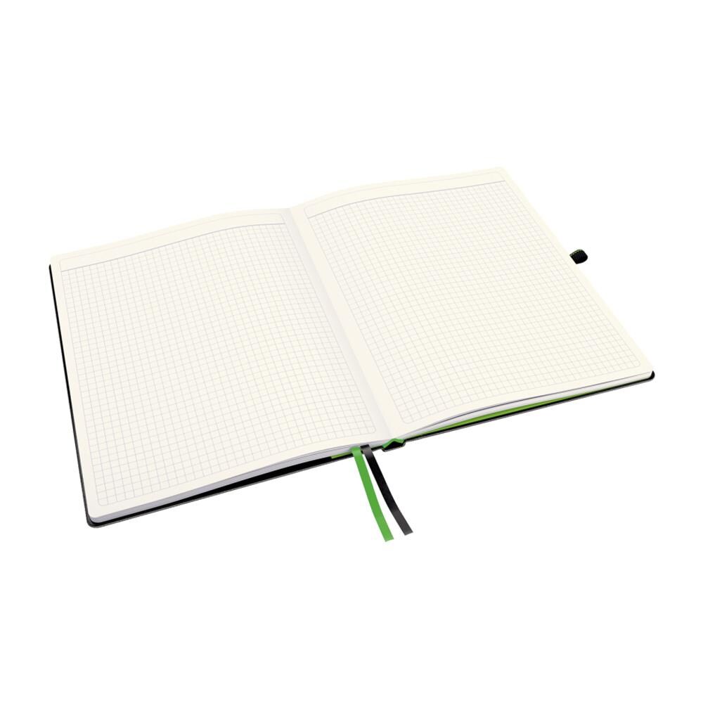 Caiet de birou LEITZ, matematica, A5, 80 file, legatura lipita, negru