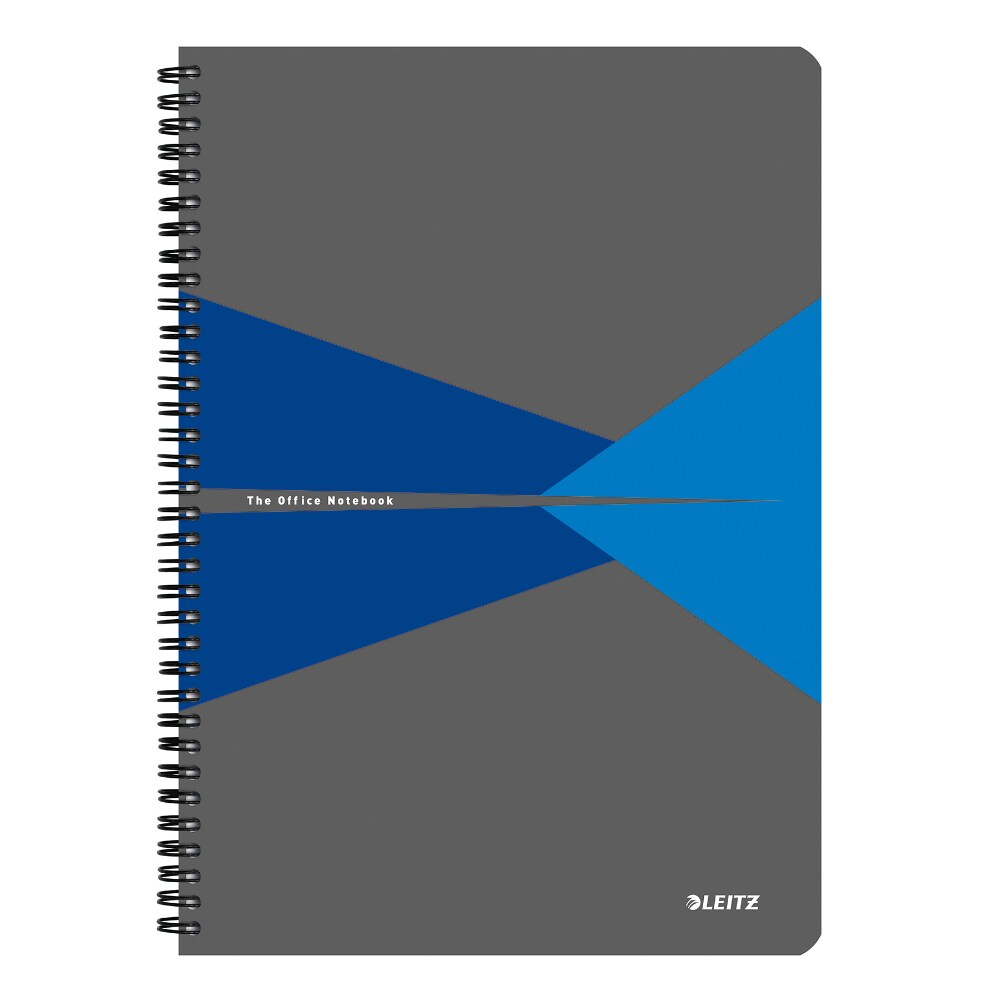 Caiet de birou LEITZ, matematica, A4, 90 file, legatura spirala, albastru