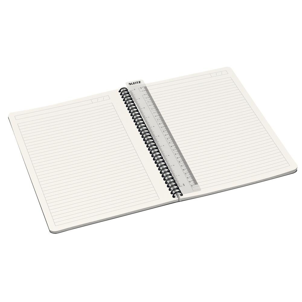 Caiet de birou LEITZ, dictando, A4, 90 file, legatura spirala, rosu