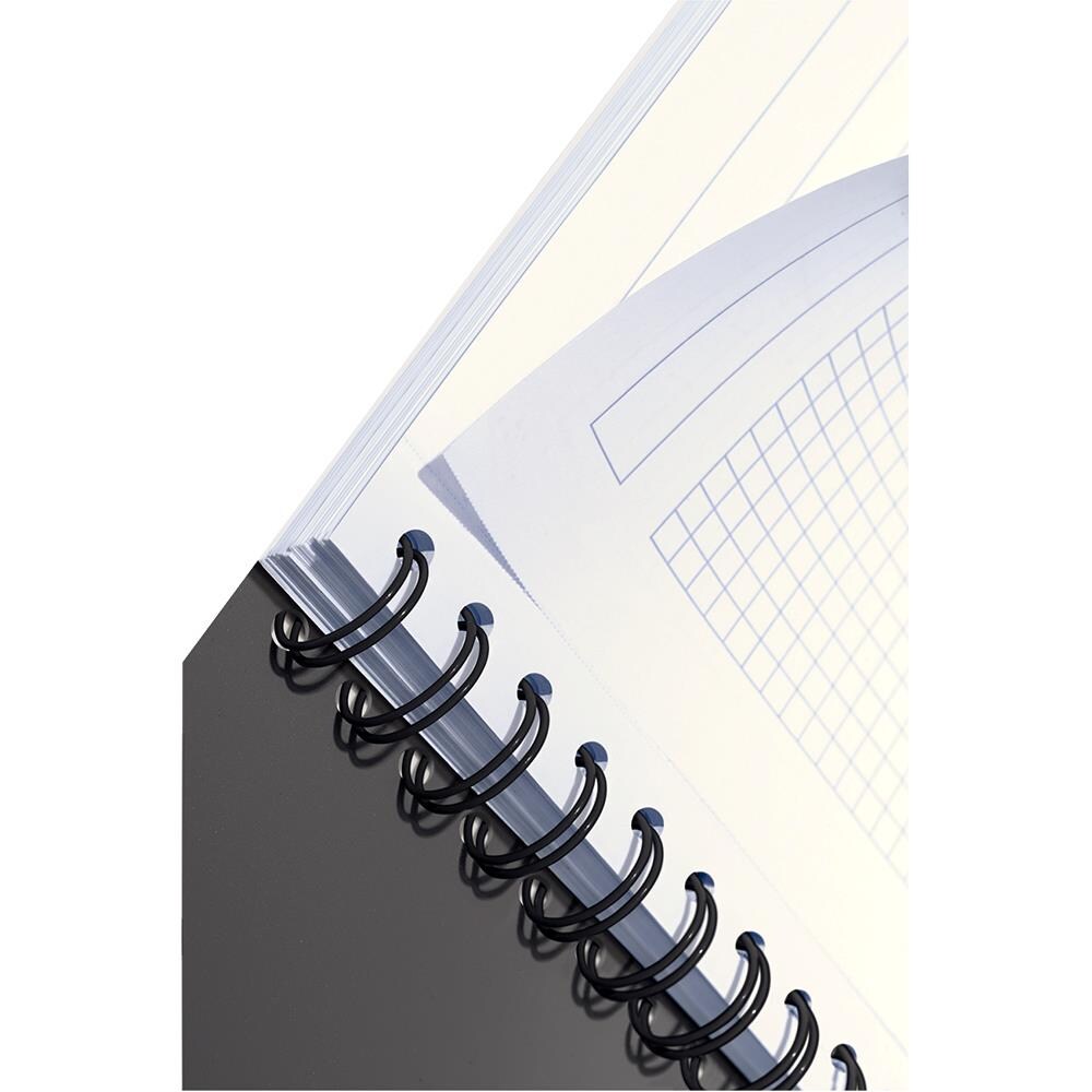 Caiet de birou LEITZ, matematica, A5, 90 file, legatura spirala, rosu
