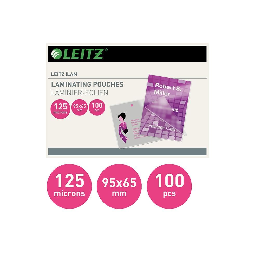 Folie laminat LEITZ Mini, 125 microni, 100 bucati