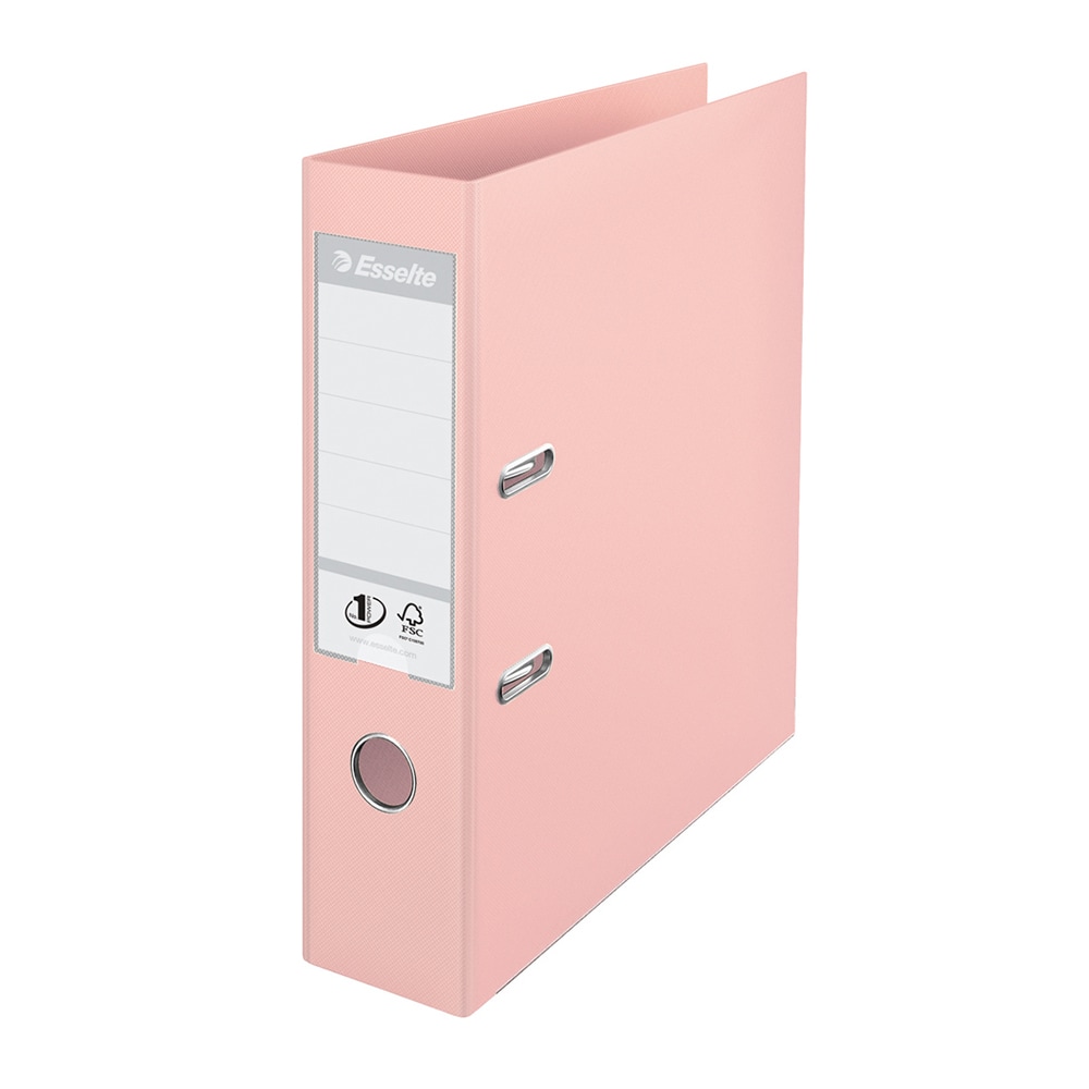 Biblioraft plastifiat ESSELTE Standard, A4, 75 mm, roz