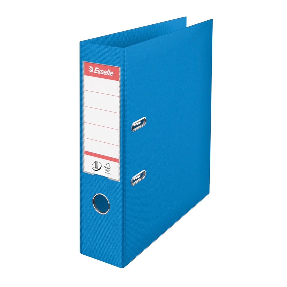Biblioraft plastifiat ESSELTE Standard, A4, 75 mm, albastru vivida