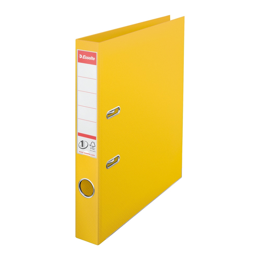 Biblioraft plastifiat ESSELTE Standard, A4, 50 mm, galben