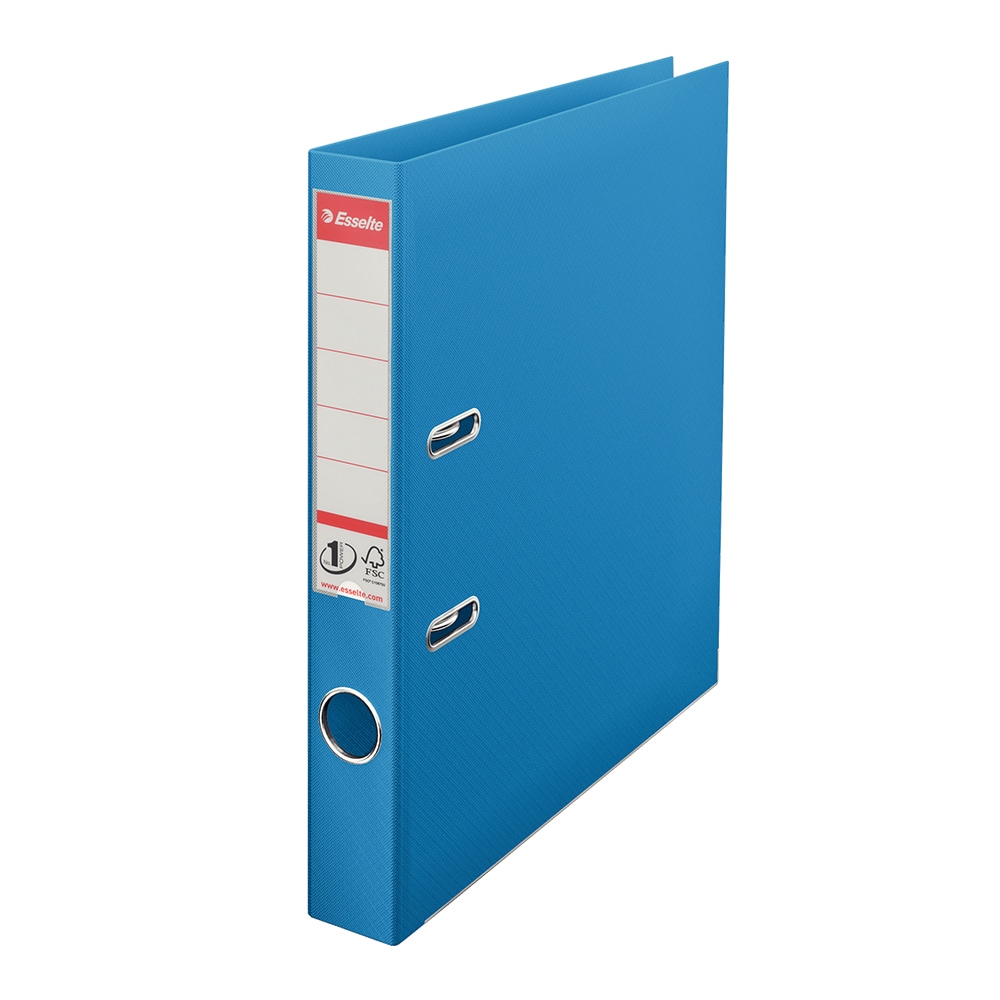 Biblioraft plastifiat ESSELTE Standard, A4, 50 mm, albastru vivida