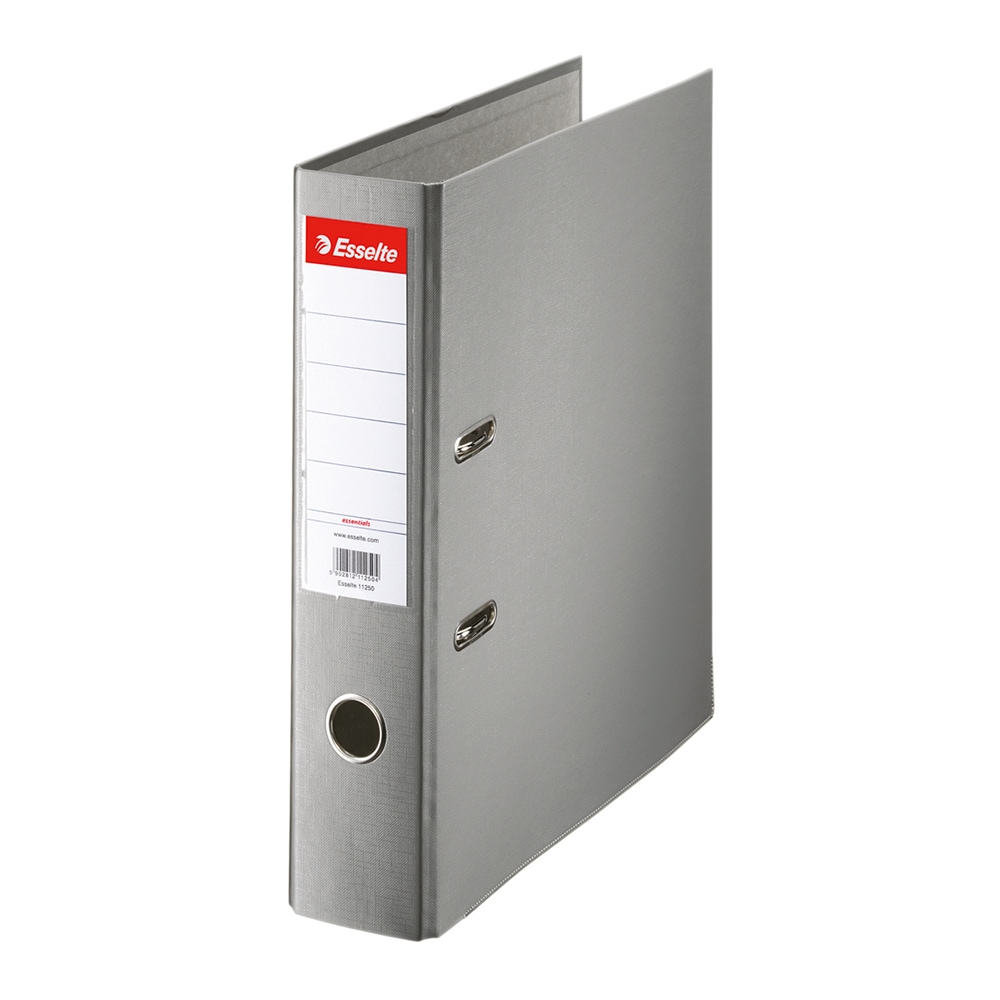 Biblioraft plastifiat/cartonat ESSELTE Economy, A4, 75 mm, gri