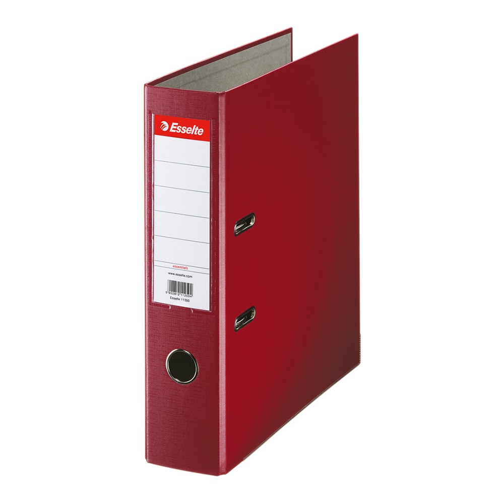 Biblioraft plastifiat/cartonat ESSELTE Economy, A4, 75 mm, visiniu