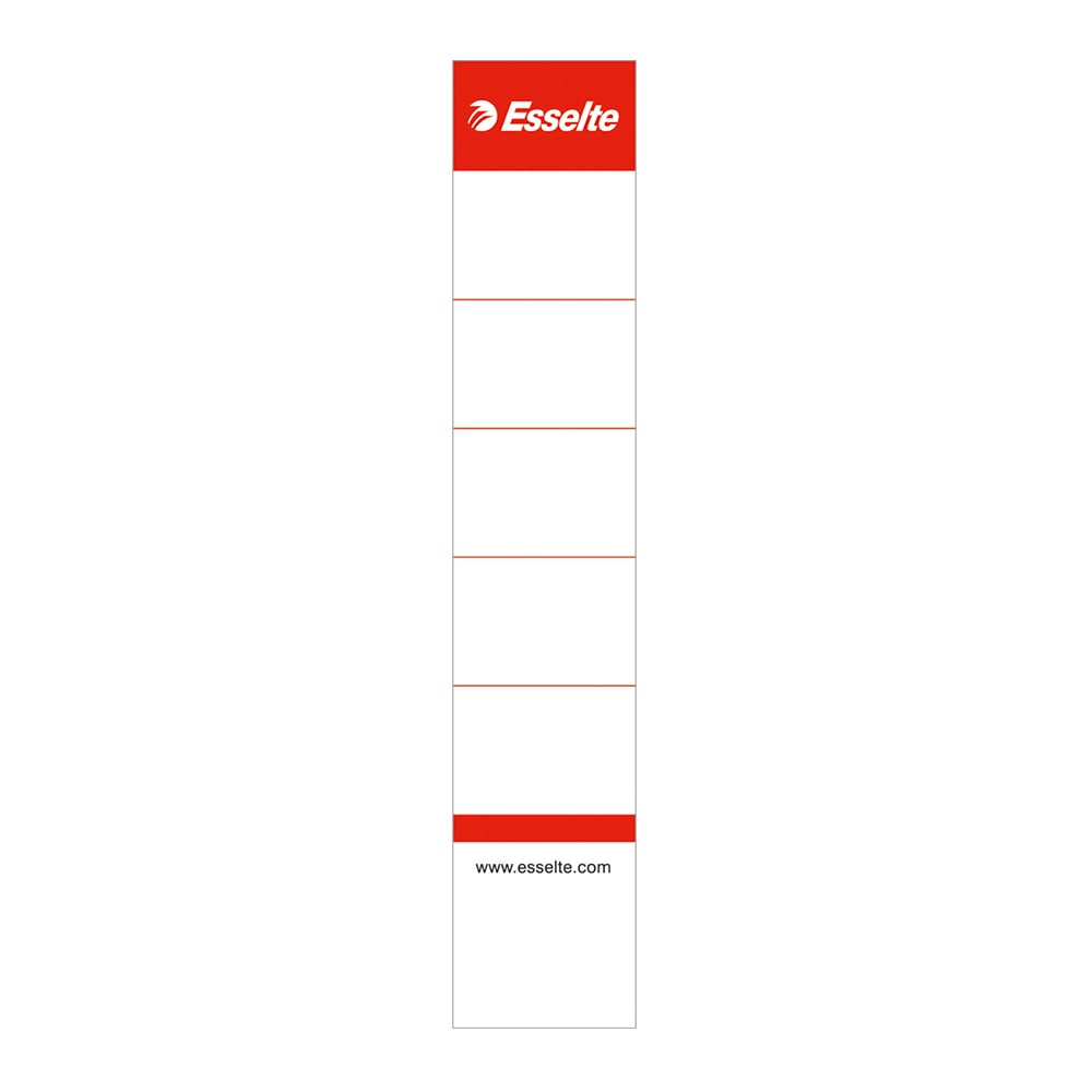 Etichete pentru biblioraft ESSELTE, 30 x 158 mm, carton, 10 bucati, alb