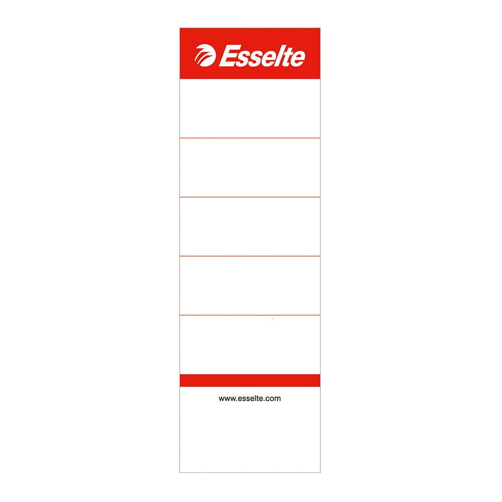 Etichete pentru biblioraft ESSELTE, 50 x 158 mm, carton, 10 bucati, alb