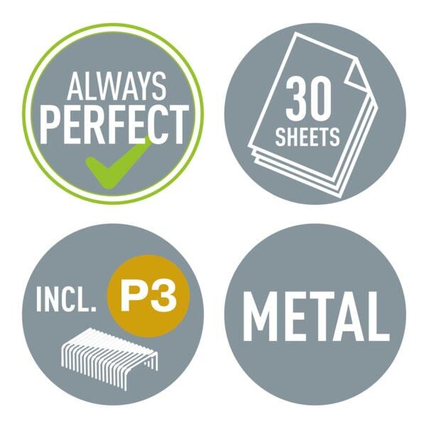 Capsator LEITZ 5502, 24/6; 26/6, 30 coli, Roz