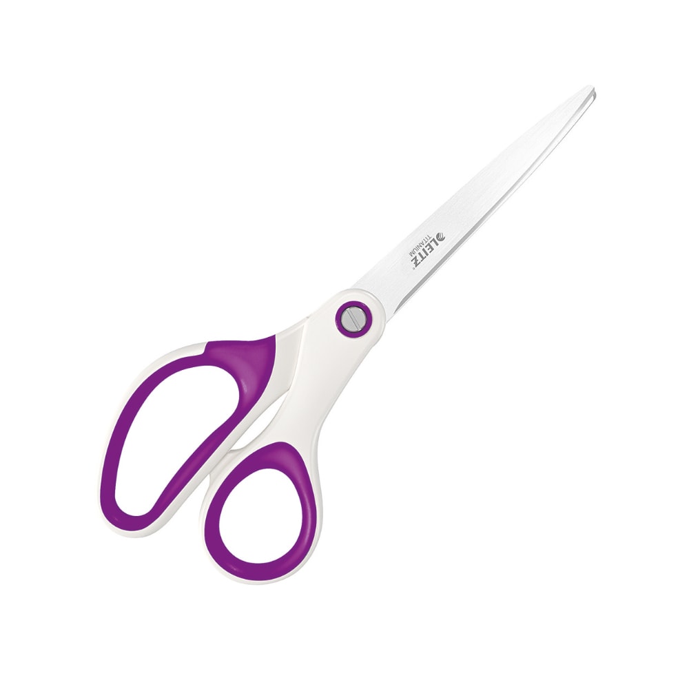 Foarfeca pentru birou LEITZ Wow Titanium, 20.5 cm, titan, mov