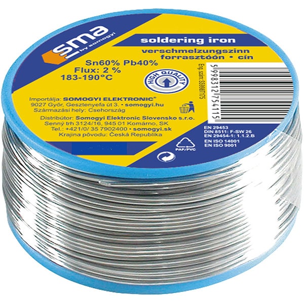 Cositor cu sacaz SMA SW 1/250, 1mm, 250g