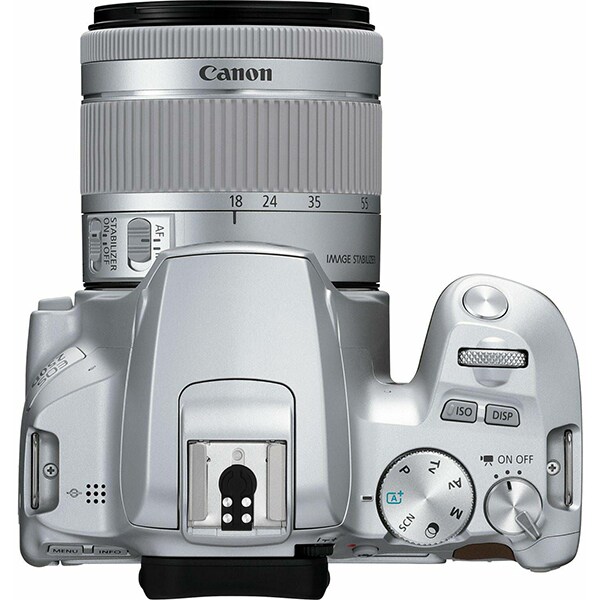 Aparat foto DSLR CANON EOS 250D, 24.1 MP, Wi-Fi, silver + Obiectiv EF-S 18-55mm IS