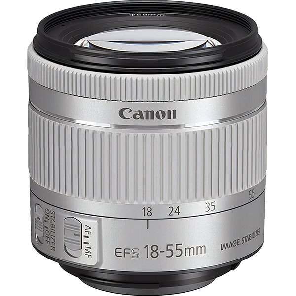 Aparat foto DSLR CANON EOS 250D, 24.1 MP, Wi-Fi, silver + Obiectiv EF-S 18-55mm IS