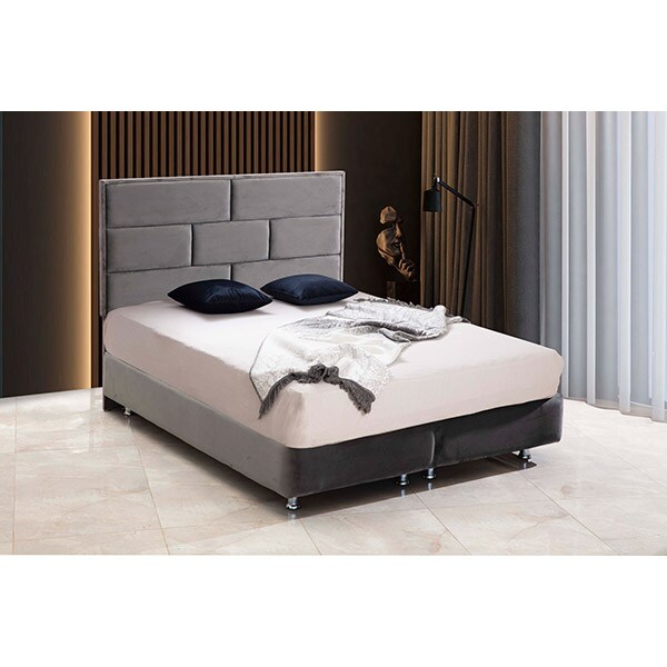 Saltea relaxa ESHO Molly, 160 x 200 cm, Spuma memorie, Fermitate medie, alb-bej