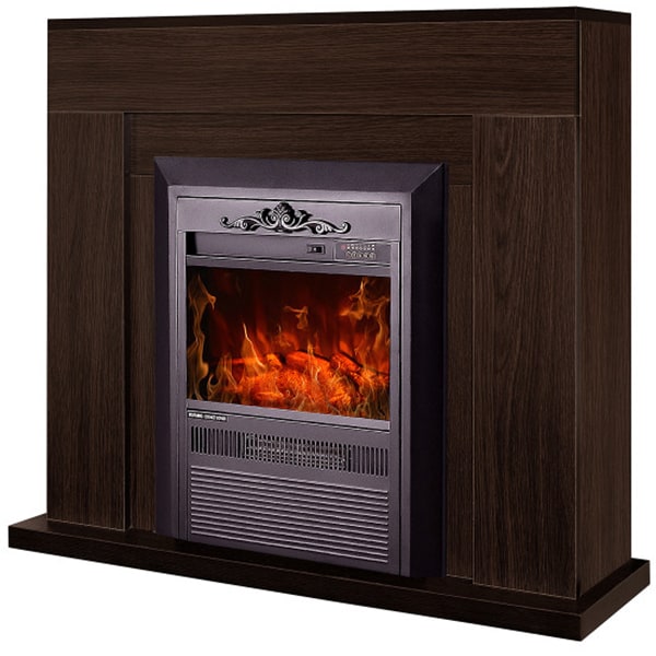 Semineu electric ART FLAME Agnes wenge & Cristina, 2000W, Focar 3D, Telecomanda, maro inchis