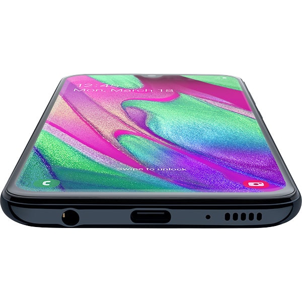 SAMSUNG Galaxy A40, 64GB, 4GB RAM, Dual SIM, Black