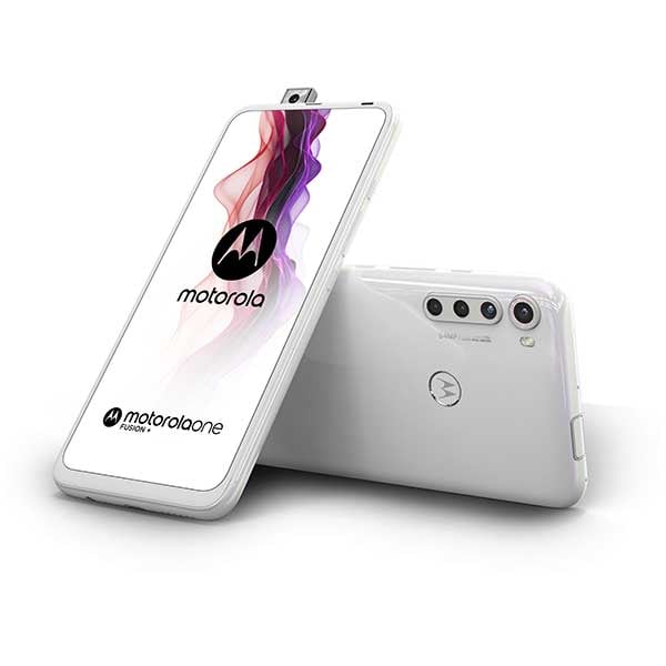 Telefon MOTOROLA One Fusion+, 128GB, 6GB RAM, Dual SIM, Moonlight White