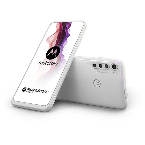 Telefon MOTOROLA One Fusion+, 128GB, 6GB RAM, Dual SIM, Moonlight White