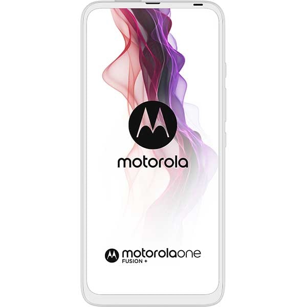 Telefon MOTOROLA One Fusion+, 128GB, 6GB RAM, Dual SIM, Moonlight White