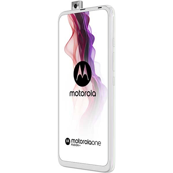 Telefon MOTOROLA One Fusion+, 128GB, 6GB RAM, Dual SIM, Moonlight White