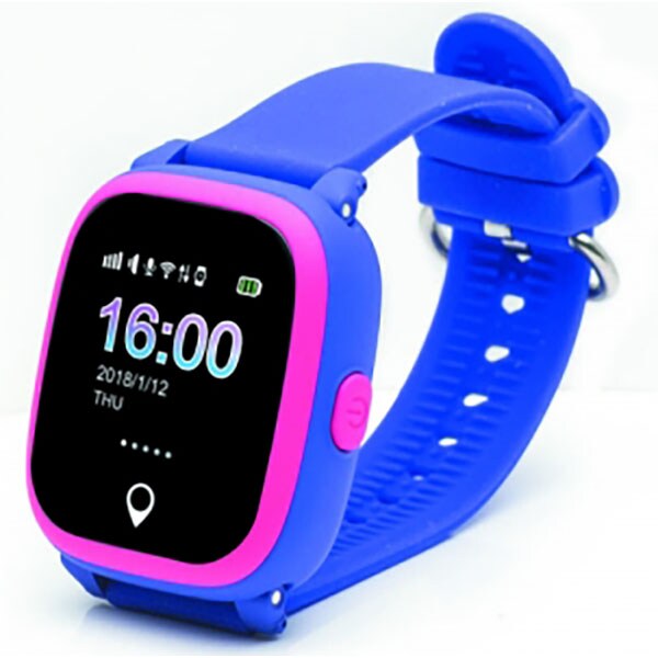 Smartwatch pentru copii E-BODA, GPS Tracker, Android/iOS, silicon, Mov