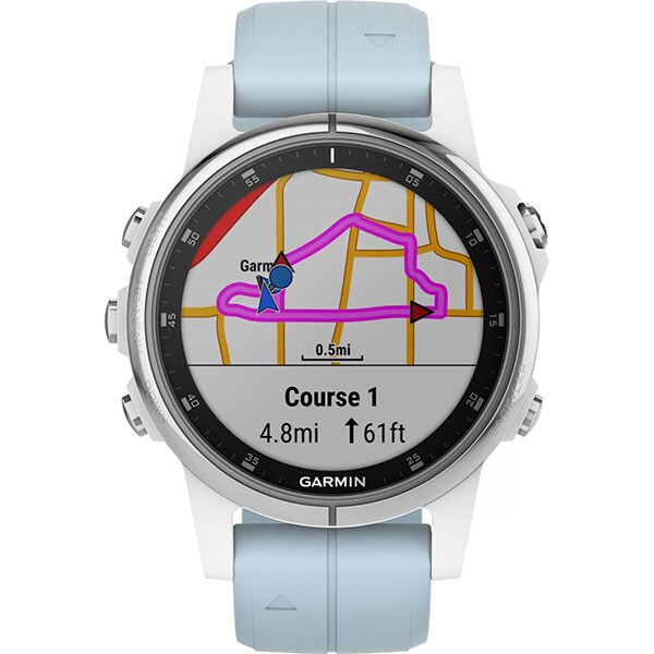 Smartwatch GARMIN Fenix 5S Plus Android/iOS, silicon, Silver/White