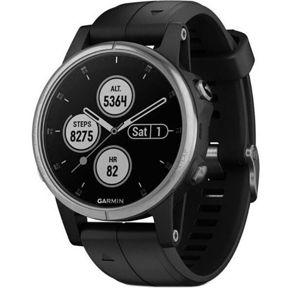 Smartwatch GARMIN Fenix 5S Plus Android/iOS, silicon, Silver/Black