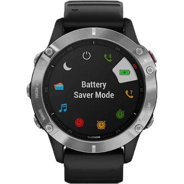 Smartwatch GARMIN Fenix 6, 47mm, Android/iOS, silicon, negru