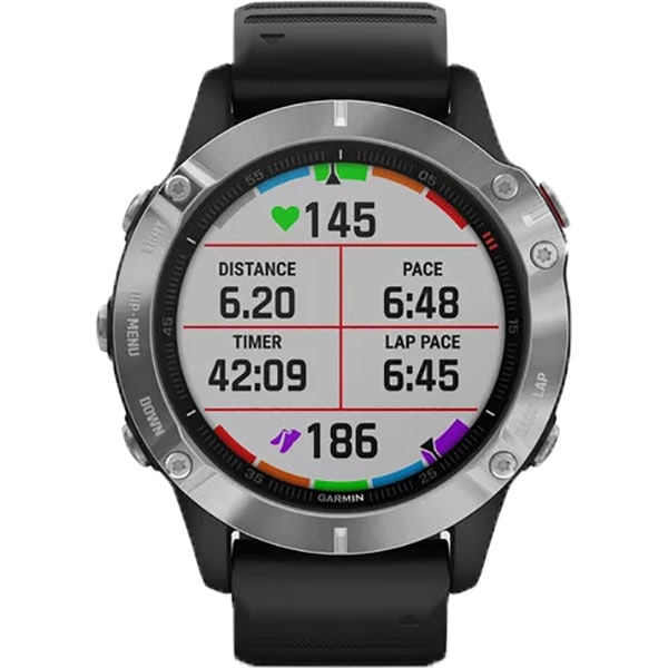 Smartwatch GARMIN Fenix 6, 47mm, Android/iOS, silicon, negru