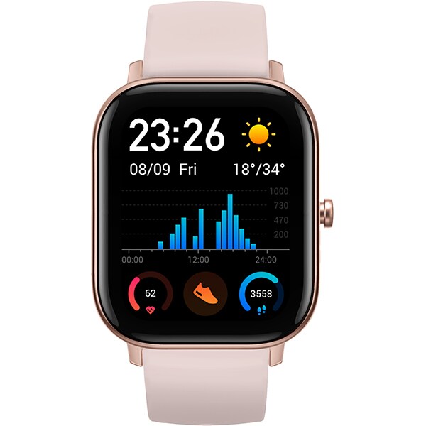 Smartwatch XIAOMI AmazFit GTS, Android/iOS, silicon, Rose Pink
