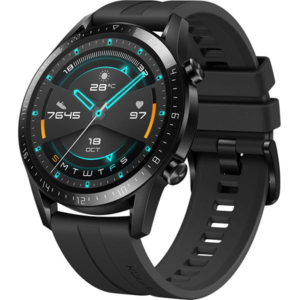 Smartwatch HUAWEI Watch GT 2 46mm, Android/iOS, silicon, negru