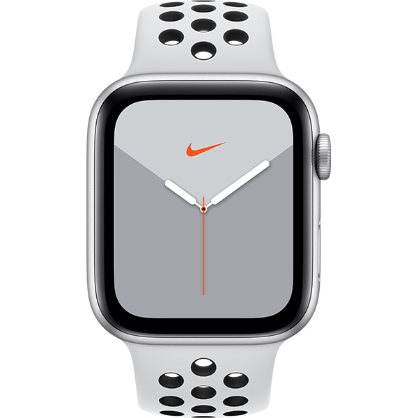 APPLE Watch Nike Series 5 GPS + Cellular, 44mm Silver Aluminium Case, Pure Platinum/Black Nike Sport Band