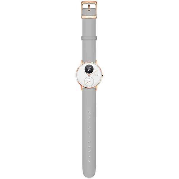 Smartwatch NOKIA Steel HR 36mm, Android/iOS, silicon, Small, Carcasa Rose Gold, Grey Band